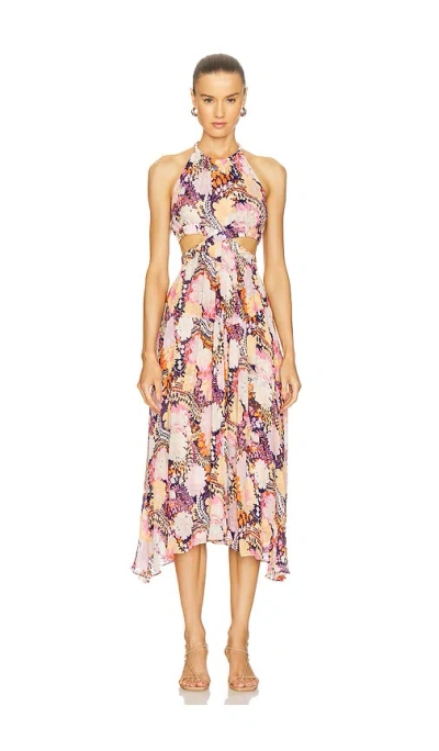 A.l.c Waverly Dress In Midnight & Rose Multi