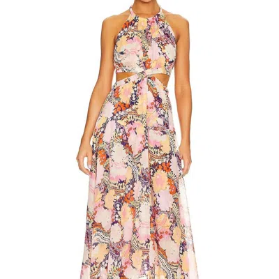 A.l.c Waverly Printed Cut-out Midi Dress In Pink