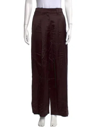 Pre-owned A.l.c Wide Leg Pants In Burgundy