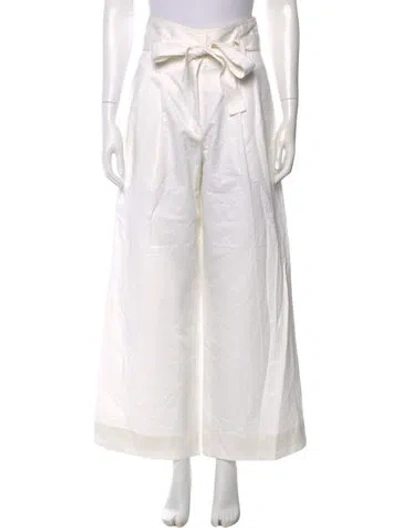 Pre-owned A.l.c Wide Leg Pants In White