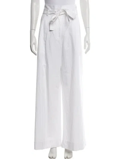 Pre-owned A.l.c Wide Leg Pants In White