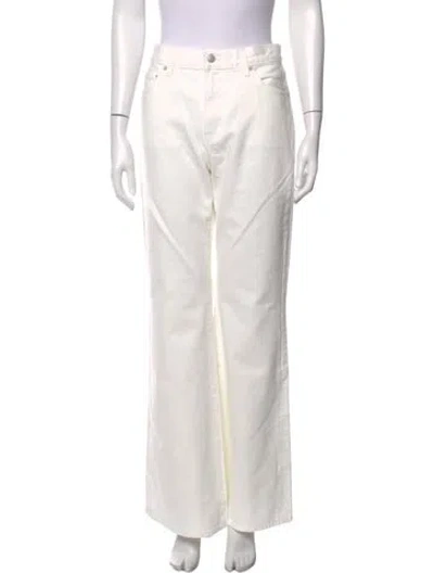 Pre-owned A.l.c Wide Leg Pants In White