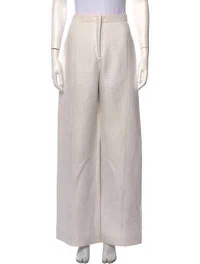 Pre-owned A.l.c Wide Leg Pants In White