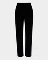 A.l.c Willie Straight Velvet Pants In Navy