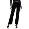 A.l.c Willie Womens Solid Velvet Straight Leg Pants In Blue