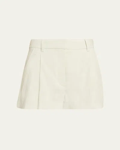 A.l.c Winston Linen-blend Shorts In Neutral