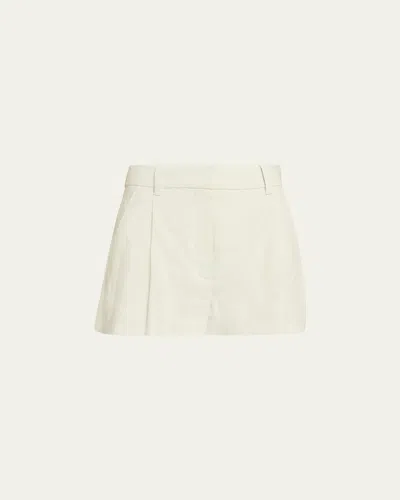 A.l.c Winston Linen-blend Shorts In Pale Mint