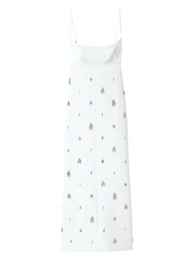 A.l.c Alana Jewel-embellished Midi Dress In White