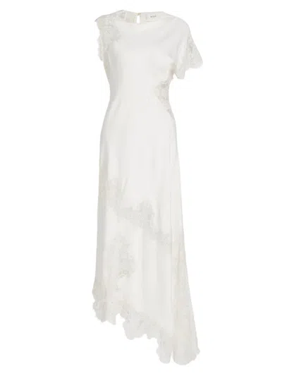 A.l.c Women's Alessia Asymmetric Lace-trimmed Dress In White