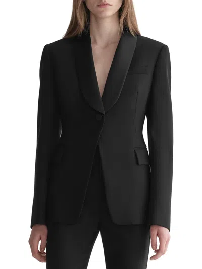 A.l.c Women's Ari Satin Shawl Lapel Jacket In Black