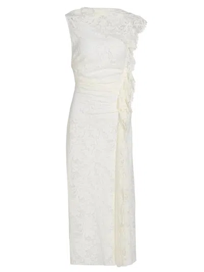 A.l.c Women's Astrid Lace Ruched Midi-dress In White