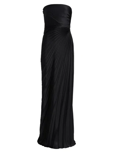 A.l.c Women's Bianca Pleated Strapless Gown In Black