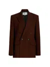 A.l.c Women's Calla Wool-blend Oversized Blazer In Brown