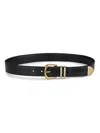 A.l.c Carson Leather Belt In Black