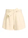 A.l.c Dempsey Pinstripe Shorts In Neutral