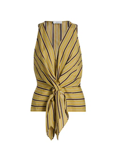 A.l.c Women's Elle Striped Tie-waist Top