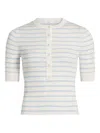 A.l.c Women's Fisher Ribbed Cotton-blend Blouse In Bright White Rio
