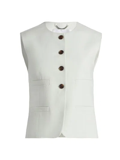 A.l.c Women's Georgie Linen-blend Vest In Pale Mint