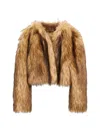 A.l.c A. L.c. Solange Faux Fur Cropped Coat In Brown