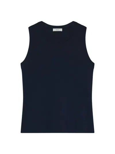 A.l.c Women's Hadley Rib-knit Cotton Tank In Blue