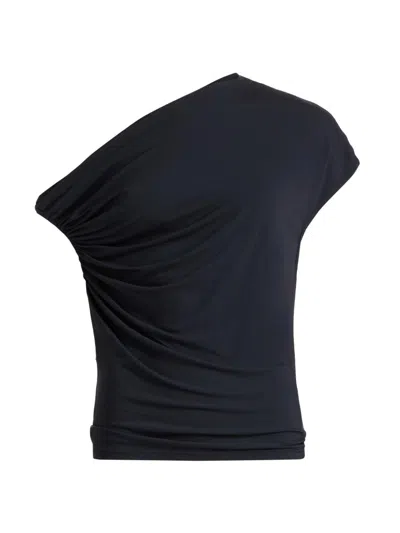 A.l.c Women's Halle One-shoulder Ruched Top In Blue
