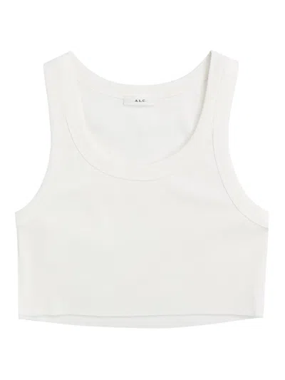A.l.c Women's Halsey Cotton Racerback Crop Tank In White
