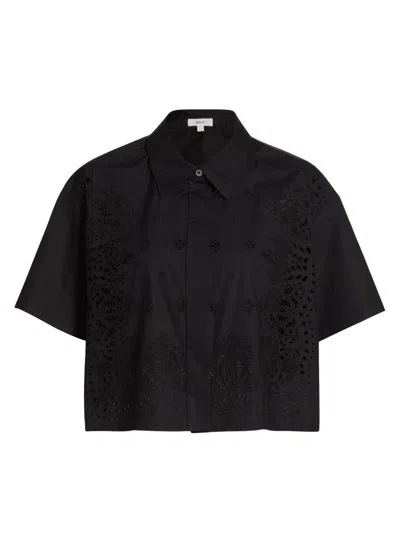 A.l.c Women's Jade Eyelet Cotton Top In Black