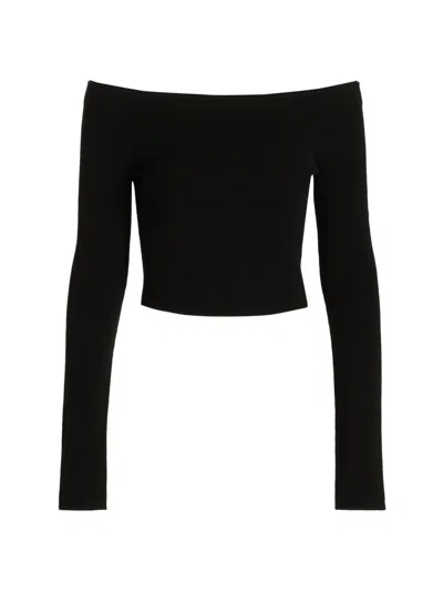 A.l.c Women's Jo Stretch-wool Off-the-shoulder Sweater In Black