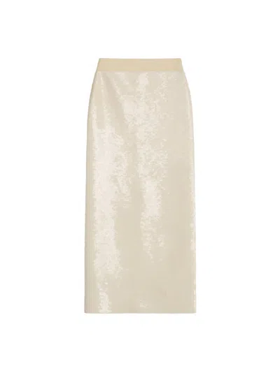 A.l.c Joan Pull-on Sequin Midi Skirt In Beige