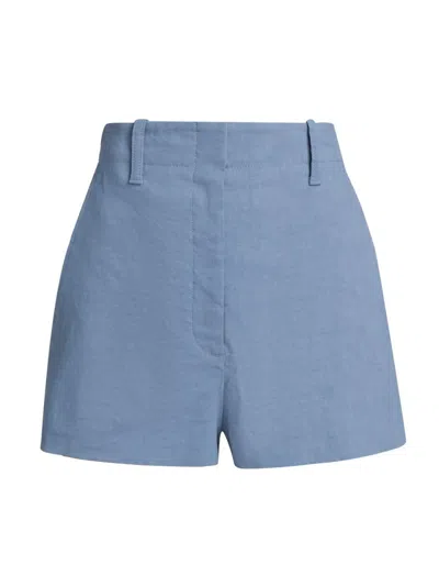 A.l.c Women's Liam Linen-blend Shorts In Blue