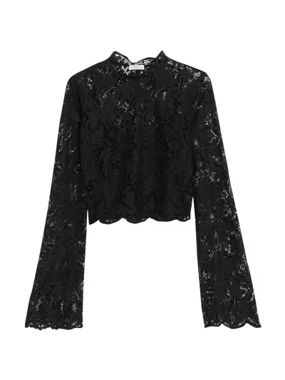 A.l.c Margot Lace Top In Black