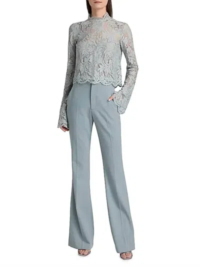 A.l.c Margot Lace Top In Slate Blue In Green