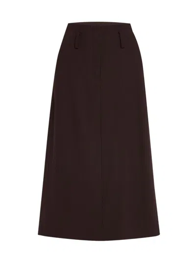 A.l.c Women's Milan Wool-blend Midi-skirt In Burgundy
