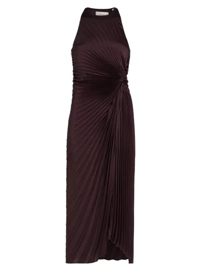 A.l.c Women's Reagan Pleated Midi-dress In Purple