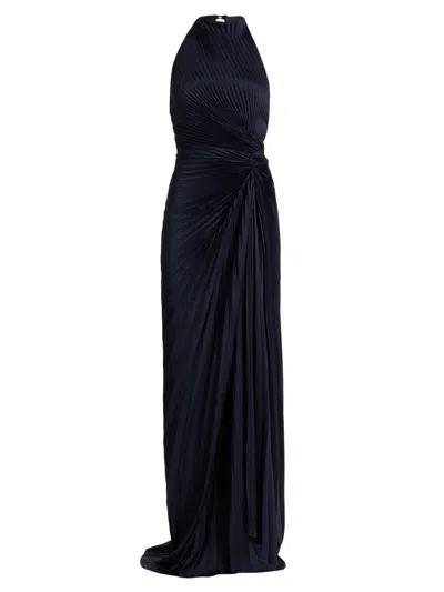 A.l.c Women's Romy Pleated Satin Gown In Black
