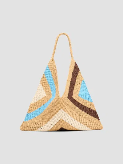 A.l.c Women's Sid Woven Paper Yarn Shoulder Bag In Desert Sky