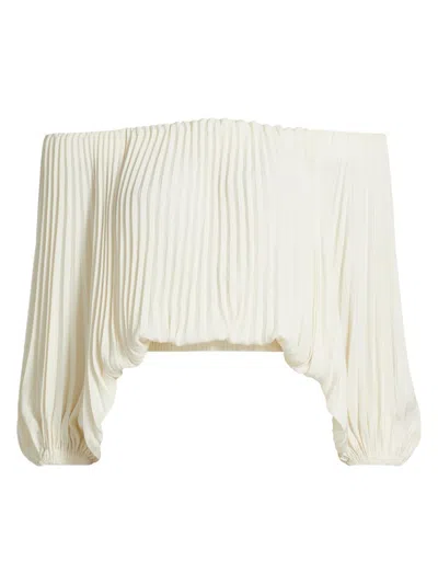 A.l.c Women's Sienna Pleated Off-the-shoulder Blouse In White