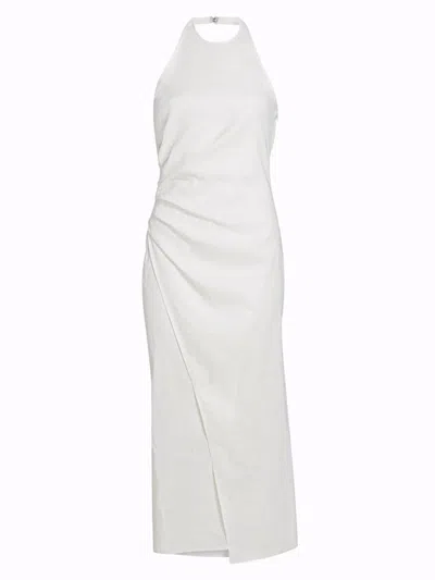 A.l.c . Sylvie Halter Neck Linen Blend Dress In White