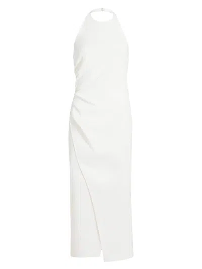 A.l.c Women's Sylvie Linen-blend Wrap Midi-dress In White