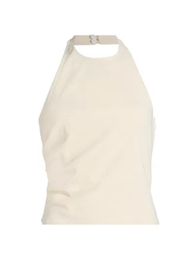 A.l.c Women's Sylvie Linen-blend Halterneck Top In Yellow