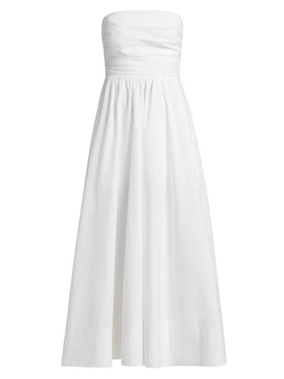 A.l.c Women's Tate Cotton Strapless Midi-dress In White
