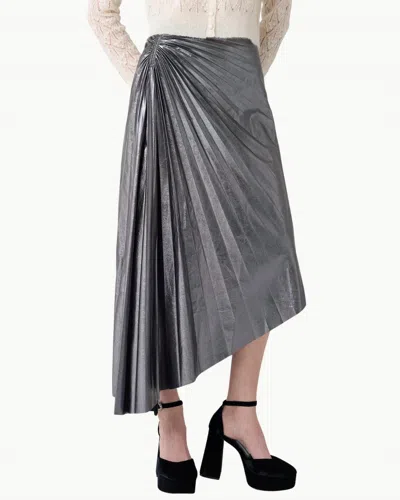 A.l.c Women's Tracy Vegan Skirt In Slate Metallic In Gray