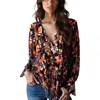 A.l.c Womens Floral Print Silk Blouse In Multi