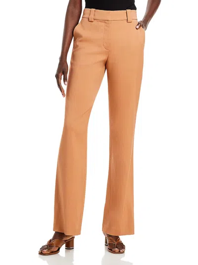 A.l.c Womens High Rise Solid Wide Leg Pants In Brown
