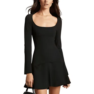 A.l.c Womens Pintuck Manmade Fit & Flare Dress In Black