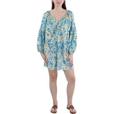 A.l.c Womens Printed Cotton Peasant Top In Multi