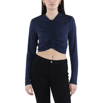 A.l.c Womens Ruched Manmade Cropped In Blue