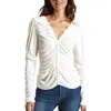 A.l.c Womens Ruffled Silk Blouse In White