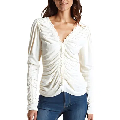 A.l.c Womens Ruffled Silk Blouse In White