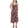 A.l.c Womens Ruffled Silk Fit & Flare Dress In Multi